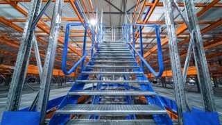 Stairs in a racking system